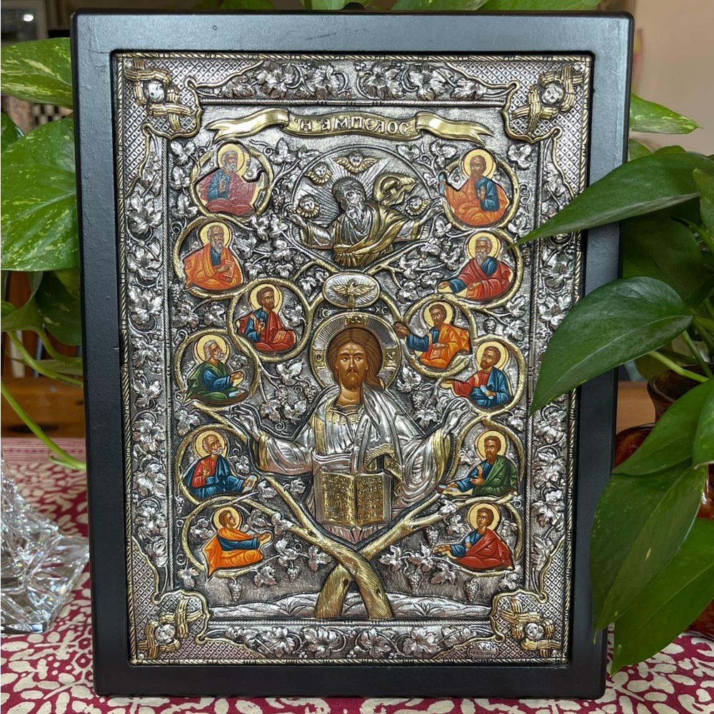 Vintage Greek Icon, The Tree of Life.
